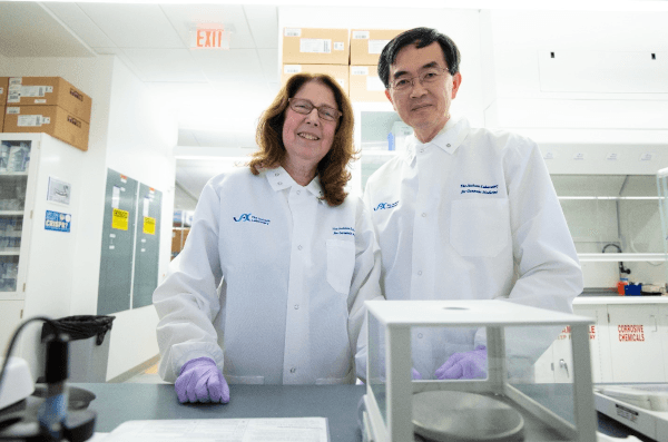 Emily Germain-Lee and Se-Jin Lee, researchers on the Rodent Research-19 project