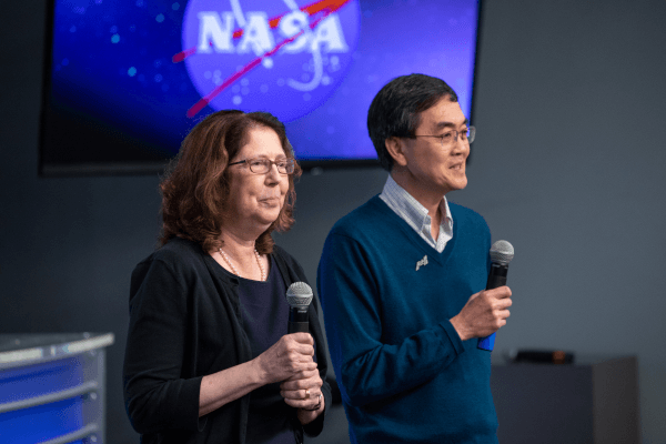 Emily Germain-Lee and Se-Jin Lee speaking about their project